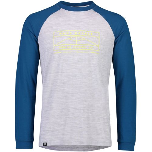MERINO TRIKO ICON RAGLAN LS OILY BLUE / GREY MARL